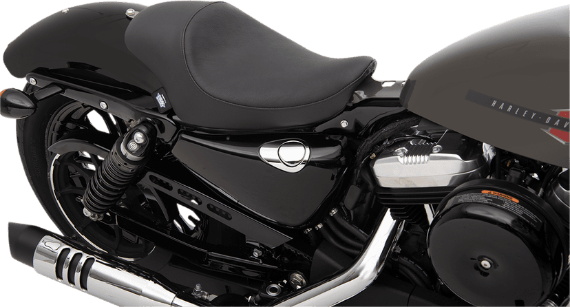 DRAG SPECIALTIES SEATS 0804-0743 3/4 Solo Seat - Black - Smooth - XL '04-'22 — image 2 of 4