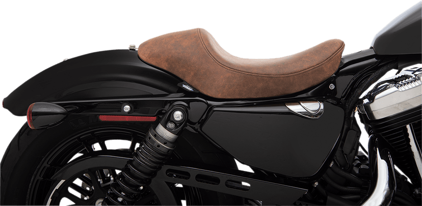DRAG SPECIALTIES SEATS 0804-0747 3/4 Solo Seat - Brown - Distressed - XL '04-'22 — image 3 of 4