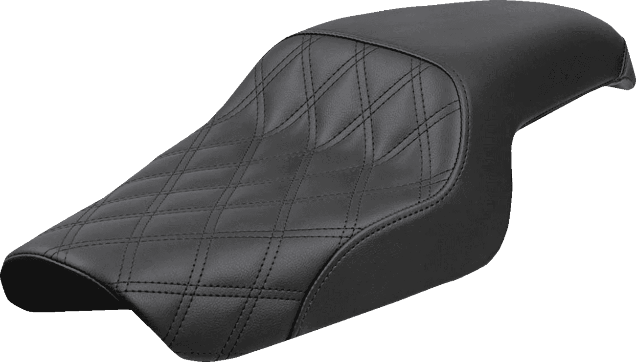SADDLEMEN 0804-0827 Profiler™ Seat - XL - Lattice Stitch - Black - Sportster S '21-'25