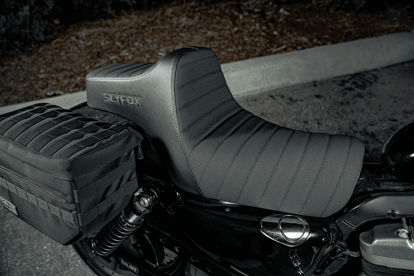 SLYFOX 08040828 High Noon Seat - Vinyl - Classic Stitch - Black Logo - Black Stitch - XL '04-'22 — image 9 of 10