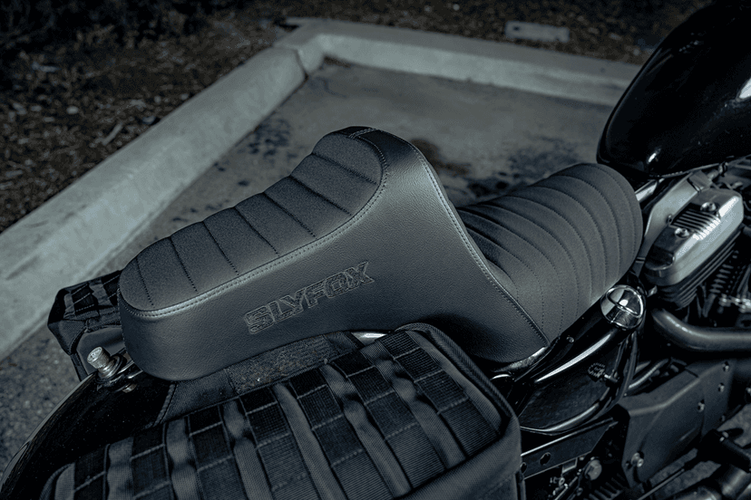 SLYFOX 08040828 High Noon Seat - Vinyl - Classic Stitch - Black Logo - Black Stitch - XL '04-'22 — image 10 of 10