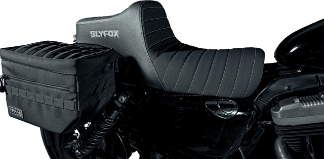 SLYFOX 08040829 High Noon Seat - Vinyl - Classic Stitch - Silver Logo - Silver Stitch - XL '04-'22 — image 4 of 11
