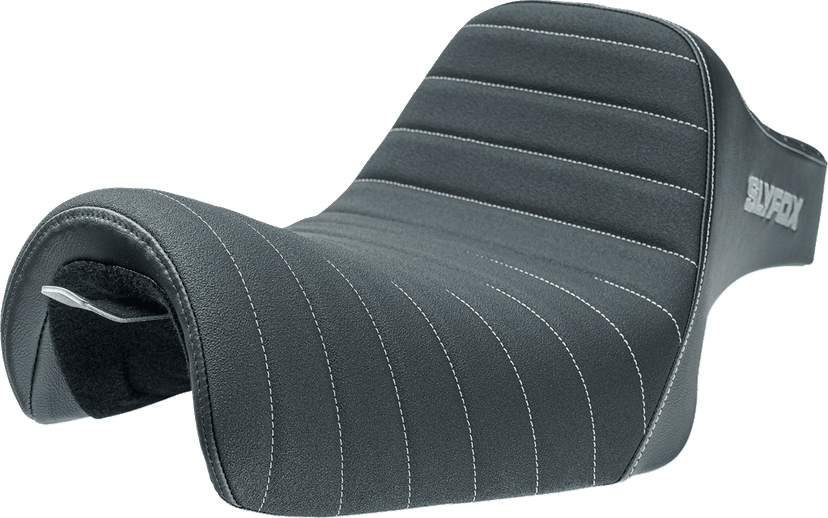 SLYFOX 08040829 High Noon Seat - Vinyl - Classic Stitch - Silver Logo - Silver Stitch - XL '04-'22 — image 2 of 11
