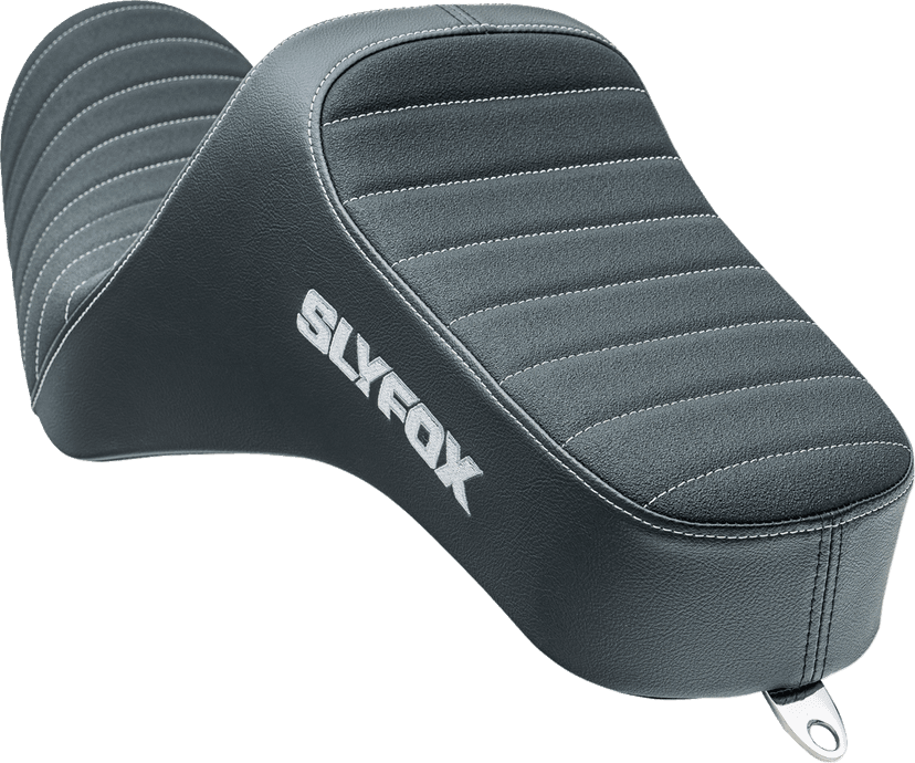 SLYFOX 08040829 High Noon Seat - Vinyl - Classic Stitch - Silver Logo - Silver Stitch - XL '04-'22 — image 3 of 11