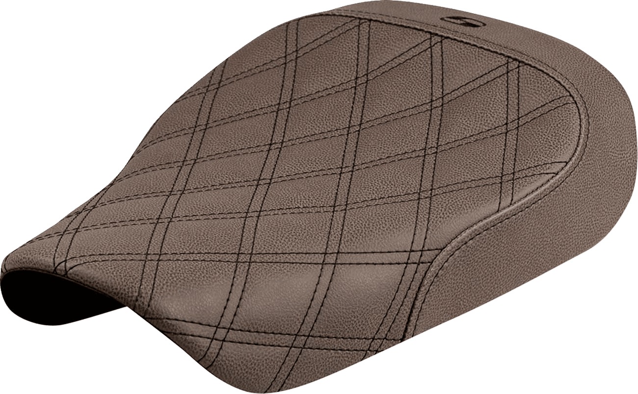 SADDLEMEN 0804-0832 Solo Seat - Lattice Stitch - Brown - Sportster S '21-'25