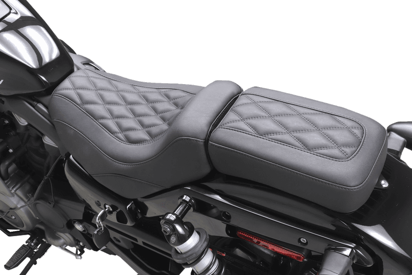 MUSTANG 0804-0835 Tripper™ Passenger Seat - Double Diamond - Black Stitching - Nightster '22-'25 — image 3 of 4
