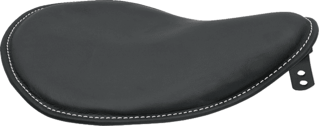 DRAG SPECIALTIES SEATS 0806-0028 Seat - Spring Solo - Low-Profile - Small - Black Leather/White Stitching — image 1 of 4