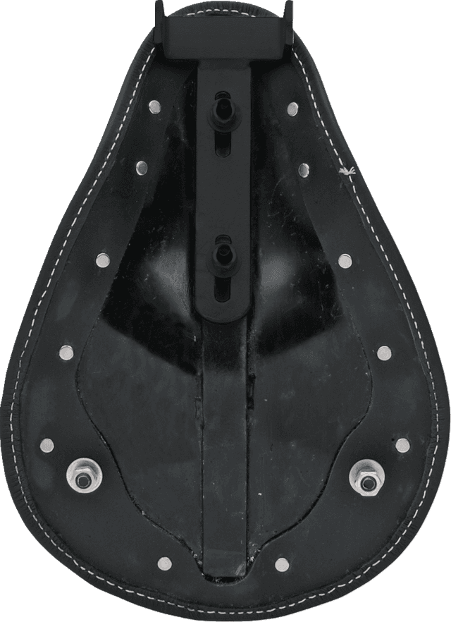 DRAG SPECIALTIES SEATS 0806-0028 Seat - Spring Solo - Low-Profile - Small - Black Leather/White Stitching — image 3 of 4