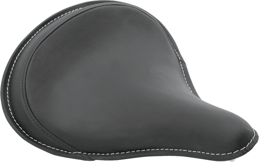 DRAG SPECIALTIES SEATS 0806-0048 Seat - Spring Solo - Large - Black Solar-Reflective Leather/White Perimeter Stitch — image 1 of 2