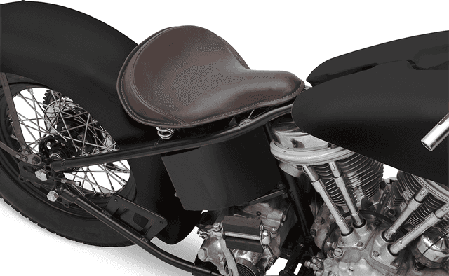 DRAG SPECIALTIES SEATS 0806-0049 Seat - Spring Solo - Large - Brown Leather/Perimeter Stitch — image 2 of 2