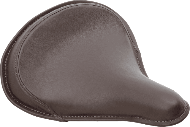 DRAG SPECIALTIES SEATS 0806-0049 Seat - Spring Solo - Large - Brown Leather/Perimeter Stitch — image 1 of 2