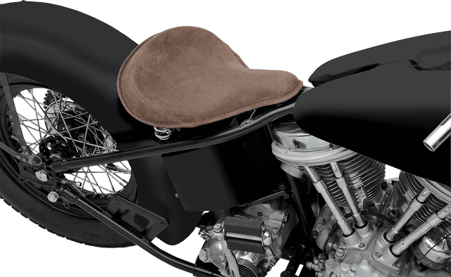 DRAG SPECIALTIES SEATS 0806-0050 Seat - Spring Solo - Large - Distressed Brown Leather/Perimeter Stitch — image 2 of 2