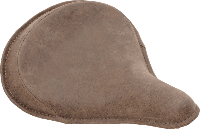 DRAG SPECIALTIES SEATS 0806-0050 Seat - Spring Solo - Large - Distressed Brown Leather/Perimeter Stitch — image 1 of 2