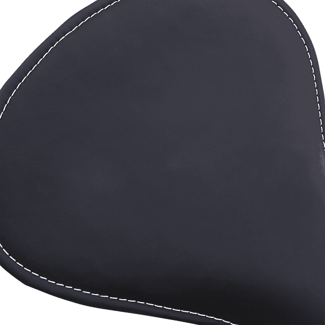 DRAG SPECIALTIES SEATS 0806-0055 Spring Solo Seat - Large - Low-Profile - Black w/ White Perimeter Stitch — image 2 of 4