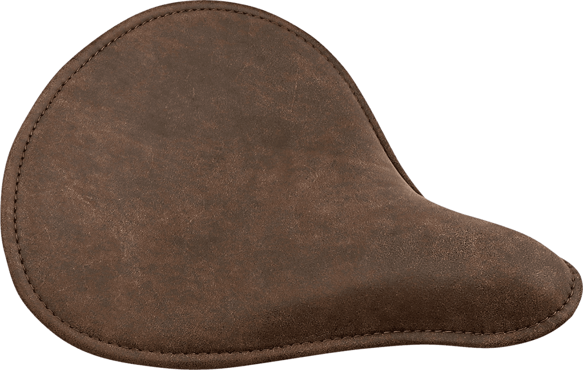 DRAG SPECIALTIES SEATS 0806-0056 Spring Solo Seat - Large - Low-Profile - Brown w/ Perimeter Stitch