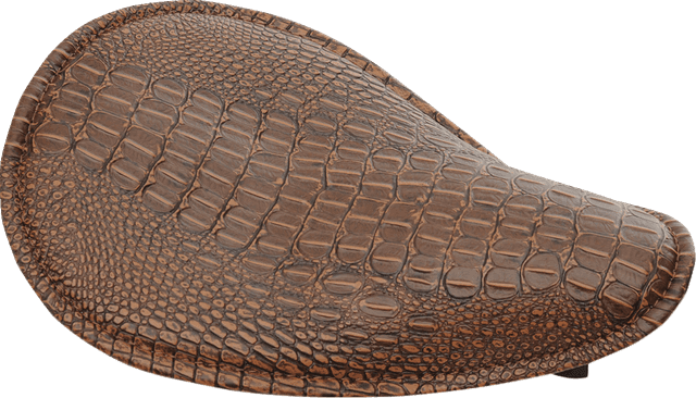 DRAG SPECIALTIES SEATS 0806-0096 Seat - Spring Solo - Low-Profile - Small - Faux Alligator/Brown Stitching