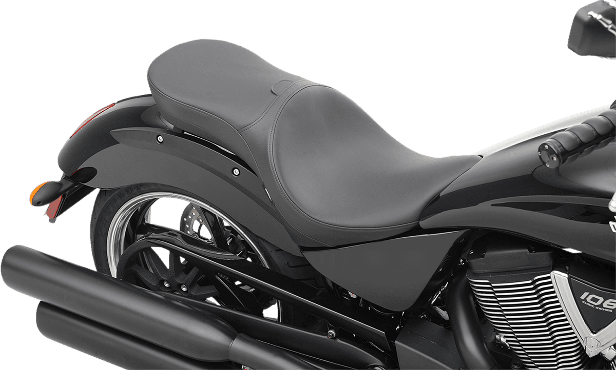 DRAG SPECIALTIES SEATS 0810-1605 Low Profile Seat - Driver's Backrest Compatible - Smooth - Victory