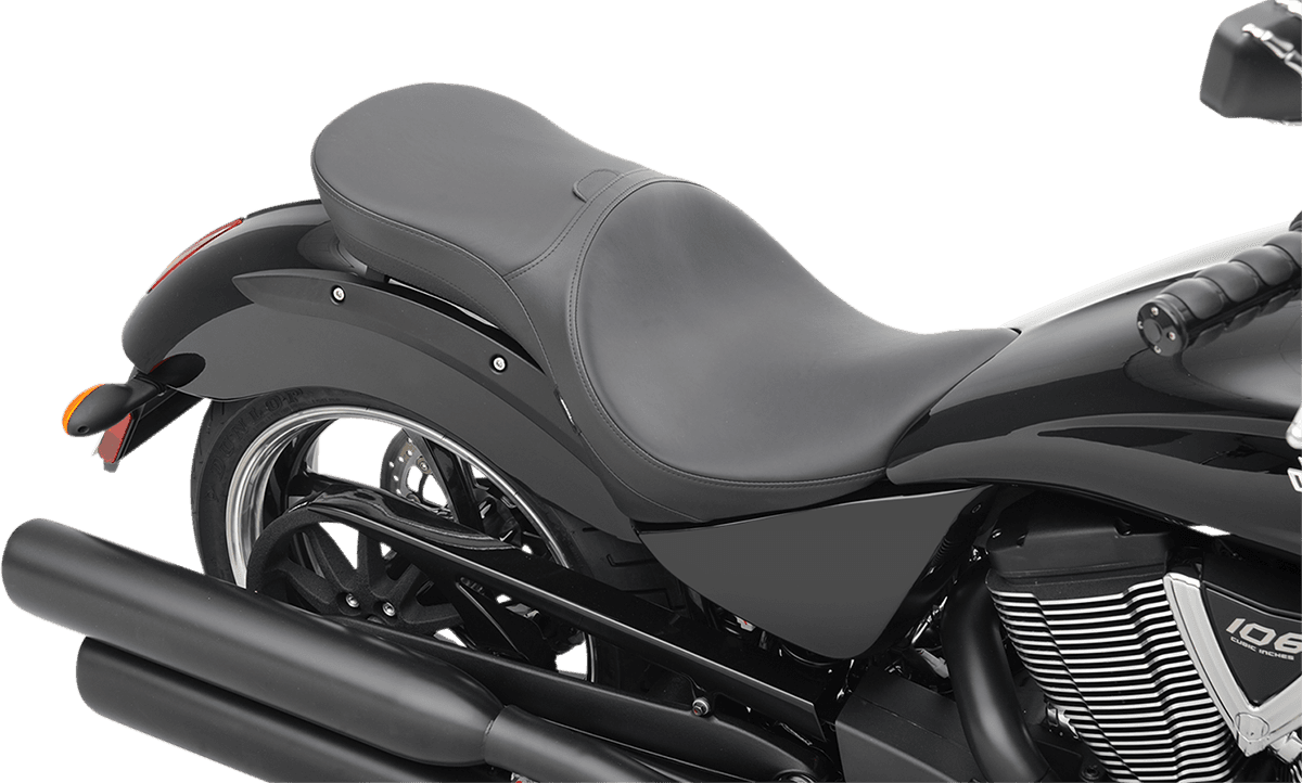 DRAG SPECIALTIES SEATS 0810-1605 Low Profile Seat - Driver's Backrest Compatible - Smooth - Victory