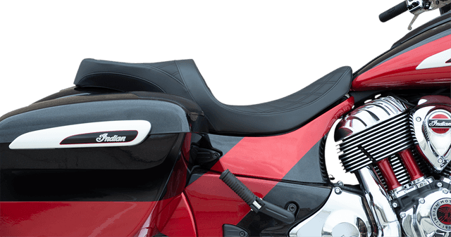 DRAG SPECIALTIES SEATS 0810-2258 Low Profile Touring Seat - Double Diamond w/ Black Stitching - Indian '14-'22 — image 2 of 2