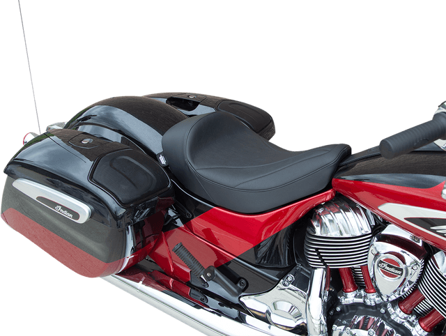 DRAG SPECIALTIES SEATS 0810-2266 Solo Seat - Linear Stitched - Vinyl - '14-'22 Indian — image 1 of 2