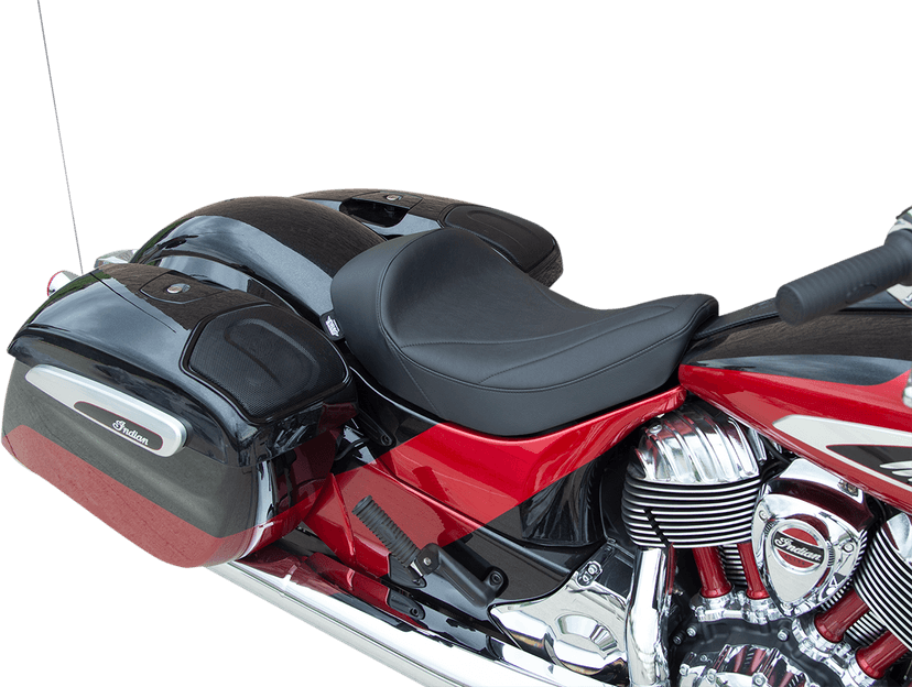 DRAG SPECIALTIES SEATS 0810-2266 Solo Seat - Linear Stitched - Vinyl - '14-'22 Indian — image 1 of 2