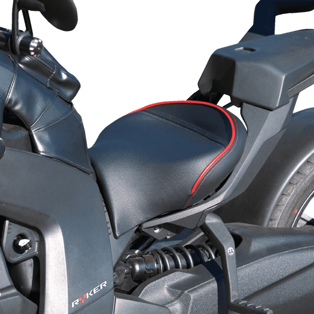 SHOW CHROME 0810-2433 Ryker Combat Seat - Black w/ Red Trim - Can-Am Ryker — image 8 of 11