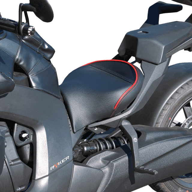 SHOW CHROME 0810-2433 Ryker Combat Seat - Black w/ Red Trim - Can-Am Ryker — image 10 of 11