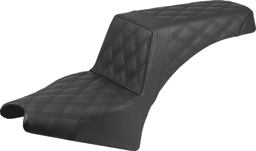 SADDLEMEN 0810-2442 Step-Up Seat - Lattice Stitch - Black - Indian Scout '25-'26