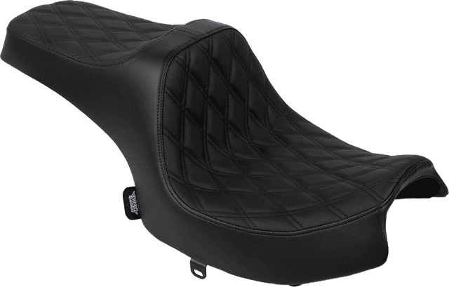 DRAG SPECIALTIES SEATS 0810-2460 Predator III Seat - Vinyl - Double Diamond - Black Stitch - Challenger '20-'25 — image 1 of 4