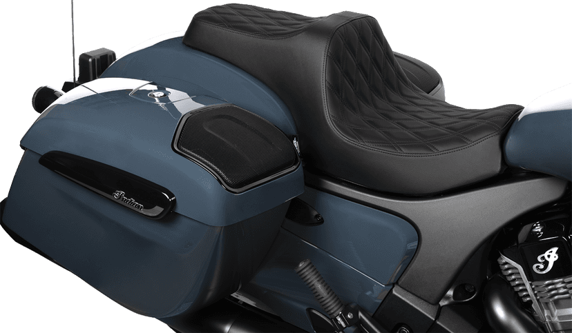 DRAG SPECIALTIES SEATS 0810-2464 Predator III Seat - Solar Leather - Double Diamond - Black Stitch - Challenger '20-'25 — image 3 of 4