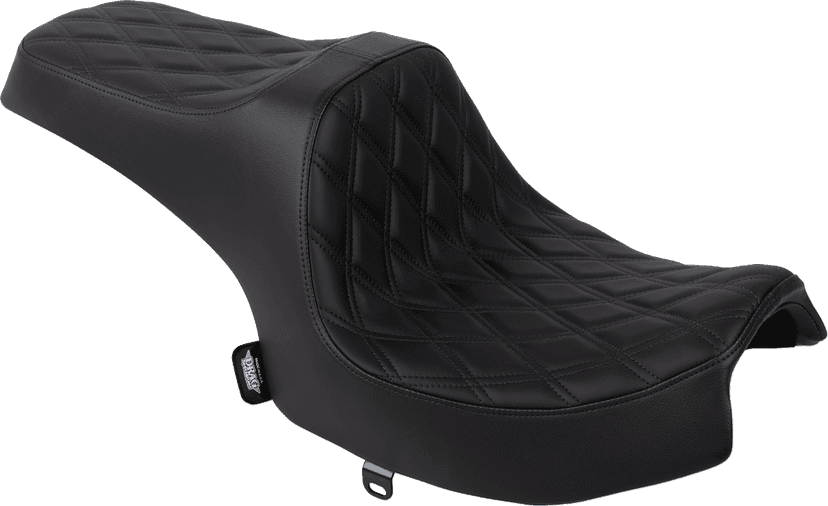 DRAG SPECIALTIES SEATS 0810-2464 Predator III Seat - Solar Leather - Double Diamond - Black Stitch - Challenger '20-'25 — image 1 of 4