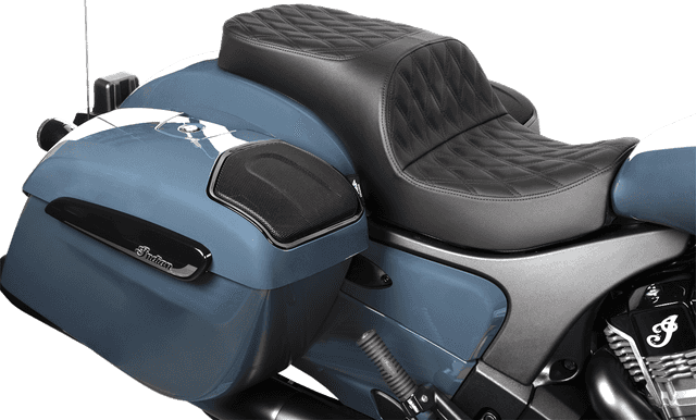 DRAG SPECIALTIES SEATS 0810-2476 Freedom Seat - Vinyl/Solar Leather - Double Diamond Black Stitch - Challenger '20-'25/Chieftain '25 — image 3 of 4