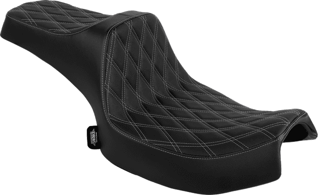 DRAG SPECIALTIES SEATS 0810-2476 Freedom Seat - Vinyl/Solar Leather - Double Diamond Black Stitch - Challenger '20-'25/Chieftain '25 — image 1 of 4