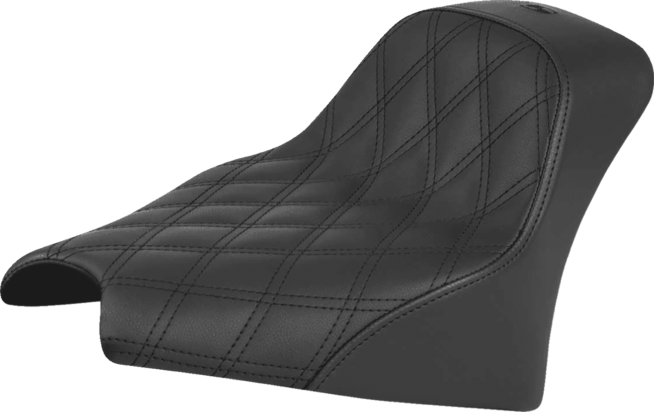 SADDLEMEN 0810-2478 Renegade™ Solo Seat - Black - Lattice Stitch - Scout '25