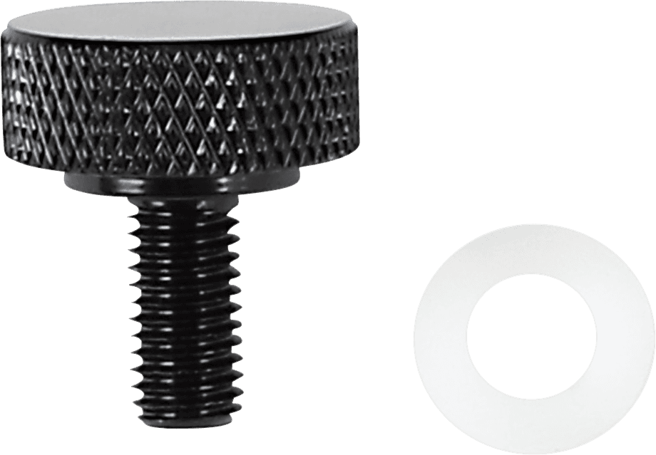 DRAG SPECIALTIES 0820-0149 Seat Knob - Smooth - Black - 1/4"-28
