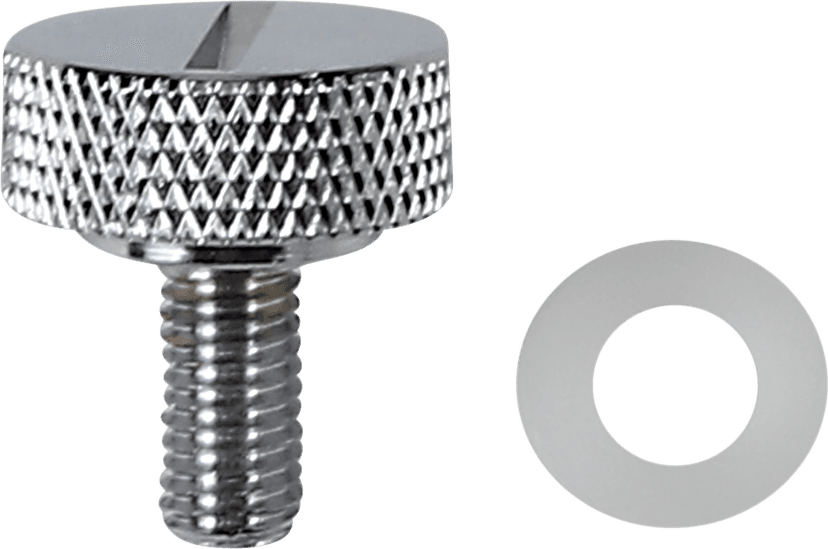 DRAG SPECIALTIES 0820-0150 Seat Knob - Slotted - Chrome - 1/4"-28