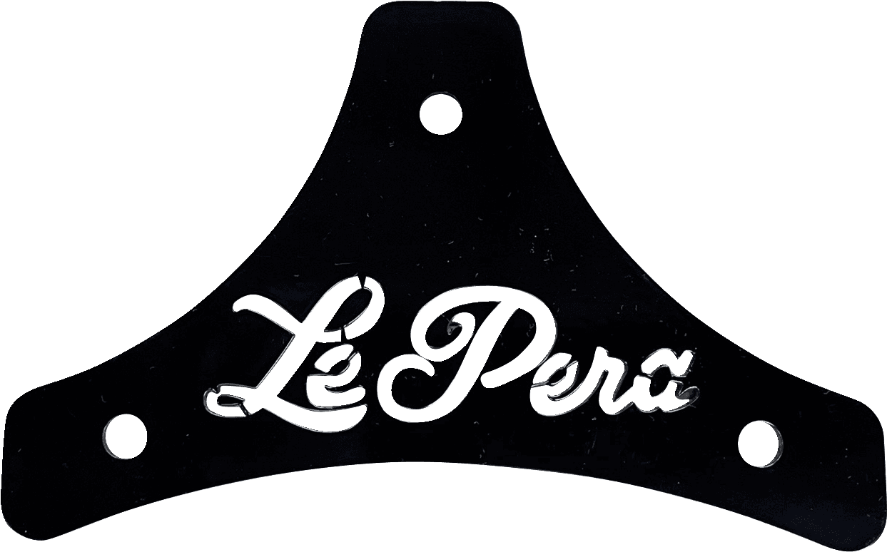 LE PERA 0820-0200 Sissy Bar Plate - Dead End - Scroll - Black - Softail/Touring '08-'22