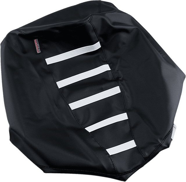 PARTS UNLIMITED 0821-2898 Ribbed Seat Cover - Black/White - Arctic Cat