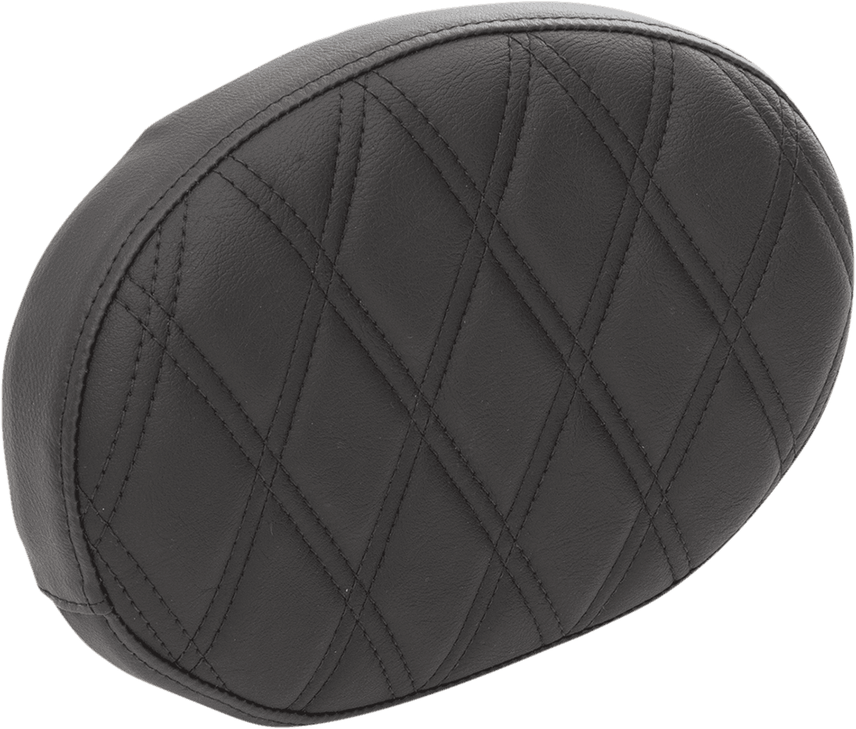 DRAG SPECIALTIES SEATS 0822-0428 Oval Sissy Bar Pad - Double Diamond - Black Stitch - FL '99-'22