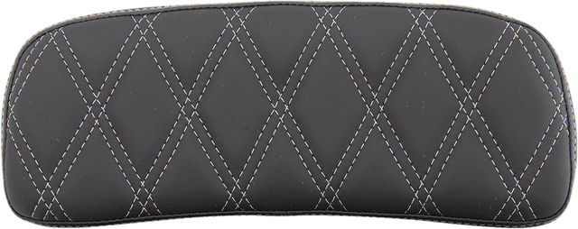 DRAG SPECIALTIES SEATS 0822-0433 Chopped Tour-Pak Pad - Solar Leather - Silver Double Diamond - 1-3/4" Thick — image 2 of 2