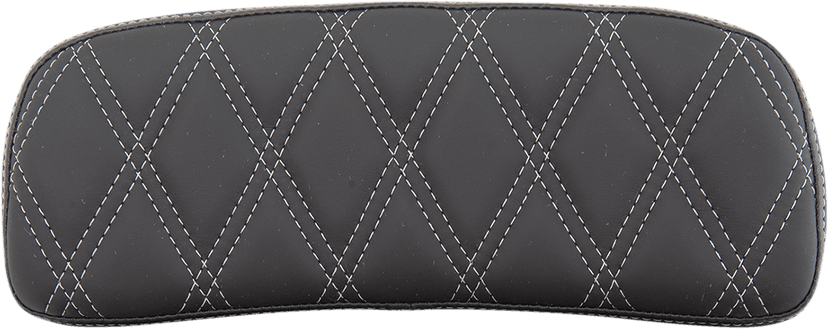 DRAG SPECIALTIES SEATS 0822-0433 Chopped Tour-Pak Pad - Solar Leather - Silver Double Diamond - 1-3/4" Thick — image 2 of 2