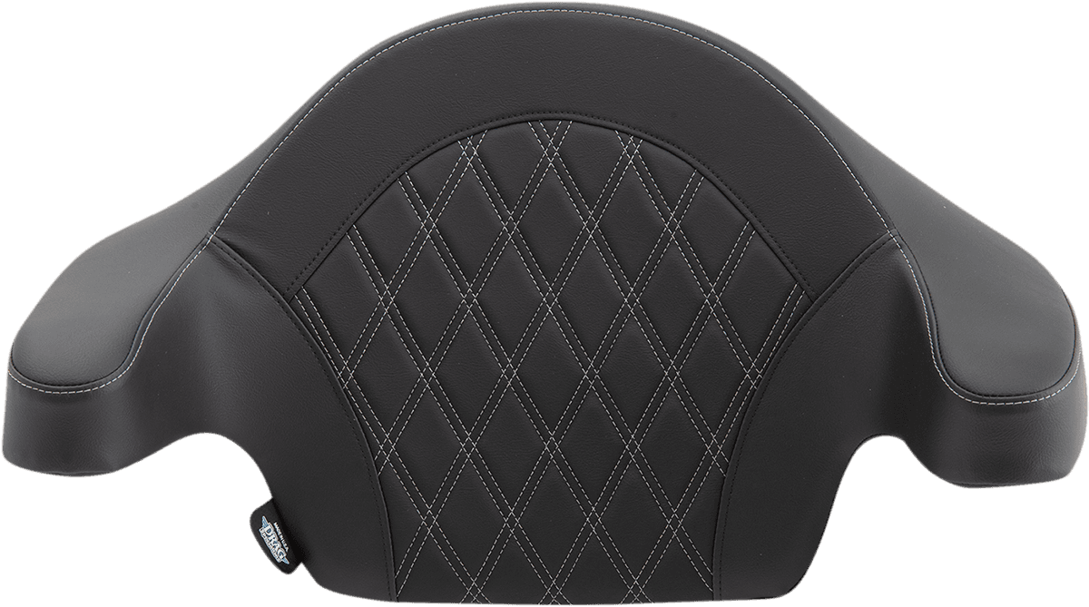 DRAG SPECIALTIES SEATS 0822-0438 King-Pak Pad - Double Diamond - Silver Thread - Road King '14-'25