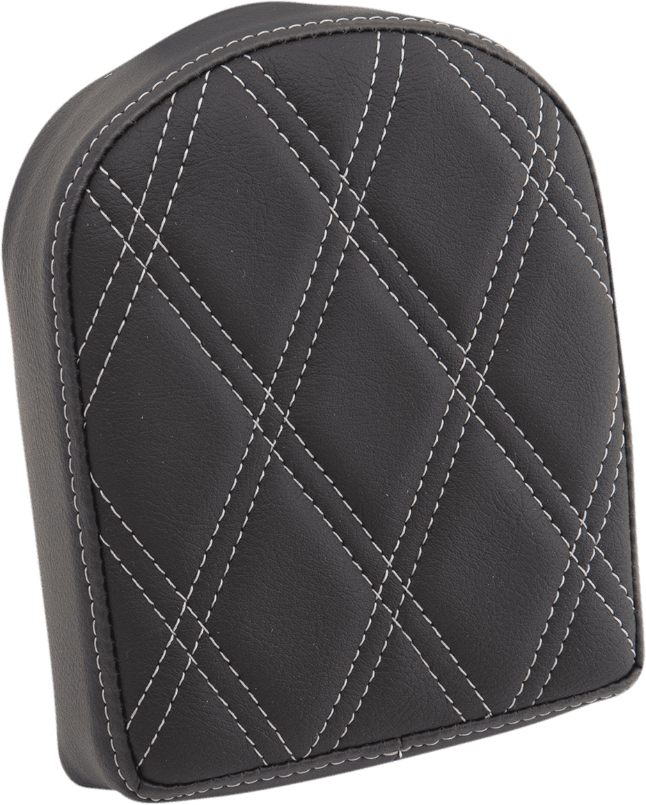 DRAG SPECIALTIES SEATS 0822-0444 Sissy Bar Pad - Double Diamond - Silver - Short - 2" Thick