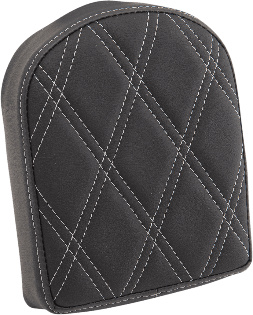 DRAG SPECIALTIES SEATS 0822-0444 Sissy Bar Pad - Double Diamond - Silver - Short - 2" Thick