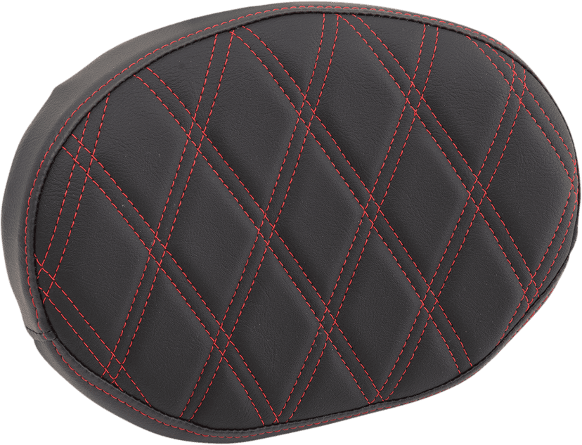 DRAG SPECIALTIES SEATS 0822-0448 Sissy Bar Pad - Double Diamond - Red - Oval - 2" Thick
