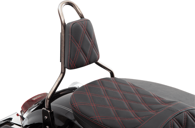 DRAG SPECIALTIES SEATS 0822-0451 Tapered Backrest Pad - Double Diamond - Red Stitch