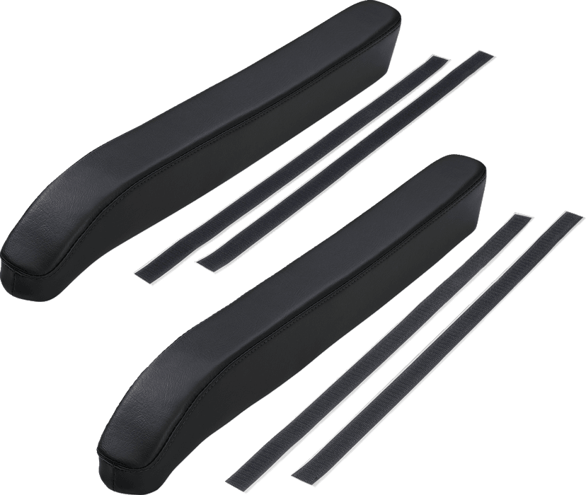 SHOW CHROME 0822-0520 Kaliber Armrest Pads - Black w/ Black Stitching - Slingshot '15-'26 — image 3 of 5