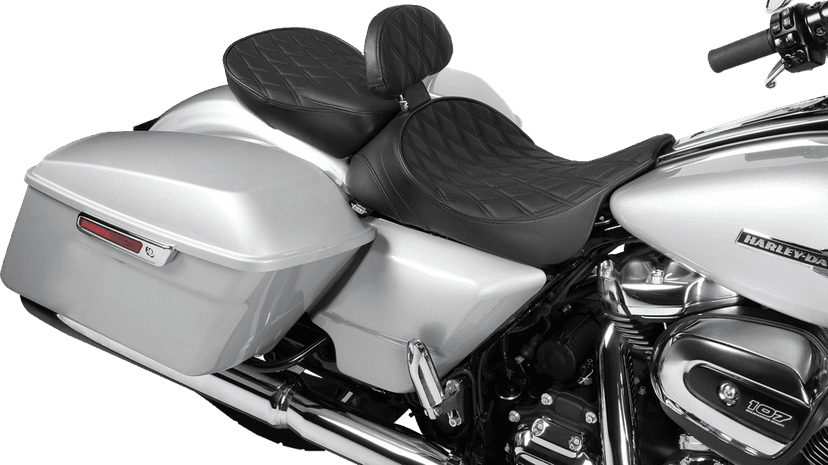 DRAG SPECIALTIES SEATS 0822-0537 EZ Glide II Backrest - Small - Vinyl - Double Diamond Black Stitch — image 5 of 10