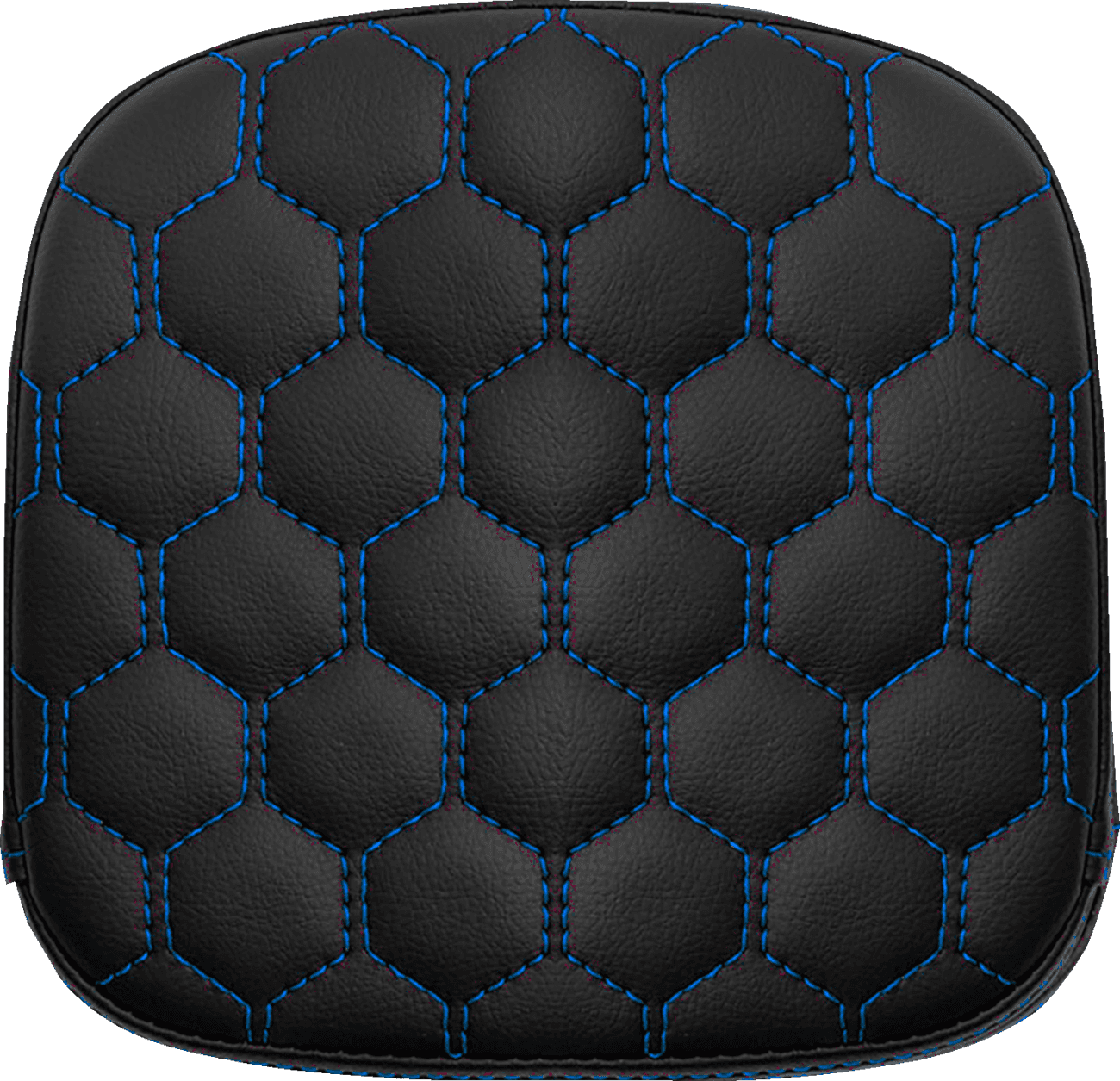 SADDLEMEN 0822-0574 Sissy Bar Pad - Honeycomb - Blue Stitching