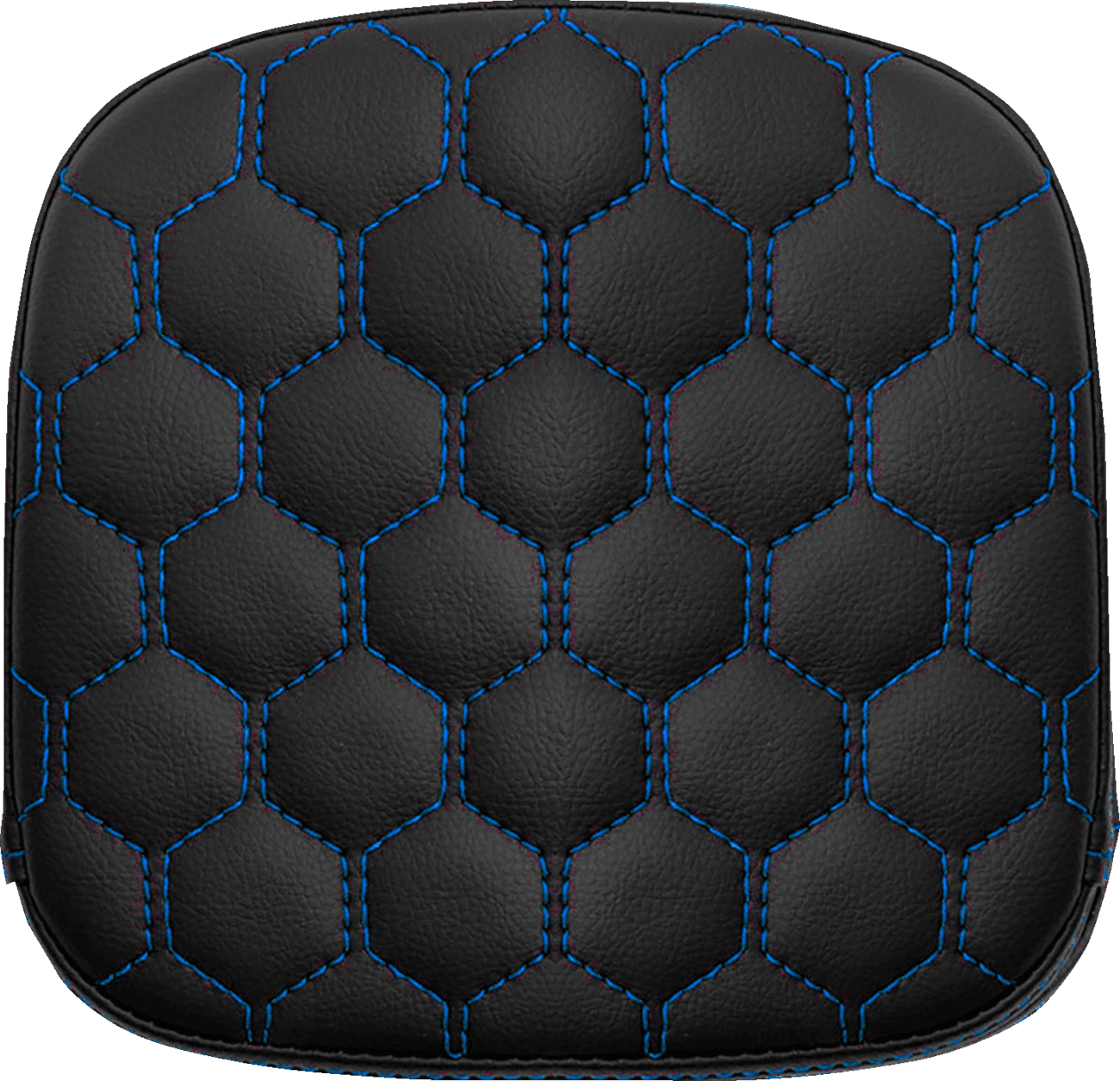SADDLEMEN 0822-0574 Sissy Bar Pad - Honeycomb - Blue Stitching